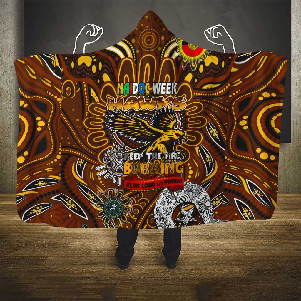 Hawthorn Hawks NAIDOC Week 2024 Hooded Blanket Mascot Football