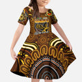 Custom Hawthorn Hawks NAIDOC Week 2024 Kid Short Sleeve Dress Mascot Football