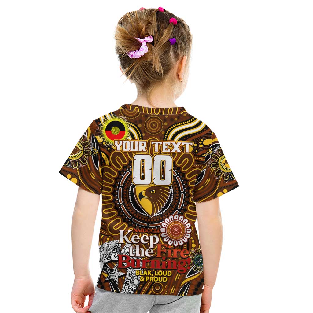 Custom Hawthorn Hawks NAIDOC Week 2024 Kid T Shirt Mascot Football