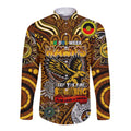 Custom Hawthorn Hawks NAIDOC Week 2024 Long Sleeve Button Shirt Mascot Football