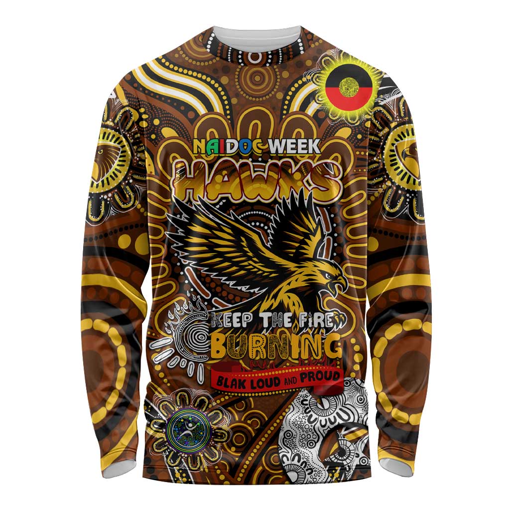 Custom Hawthorn Hawks NAIDOC Week 2024 Long Sleeve Shirt Mascot Football