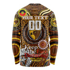 Custom Hawthorn Hawks NAIDOC Week 2024 Long Sleeve Shirt Mascot Football