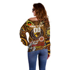 Custom Hawthorn Hawks NAIDOC Week 2024 Off Shoulder Sweater Mascot Football