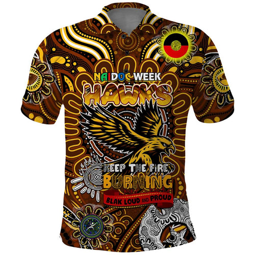 Custom Hawthorn Hawks NAIDOC Week 2024 Polo Shirt Mascot Football