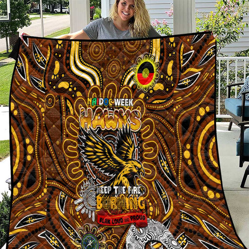 Hawthorn Hawks NAIDOC Week 2024 Quilt Mascot Football