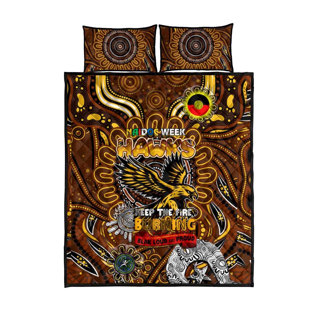 Hawthorn Hawks NAIDOC Week 2024 Quilt Bed Set Mascot Football