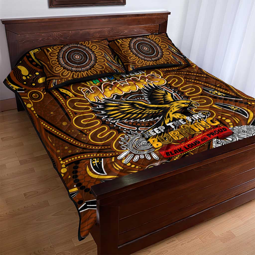 Hawthorn Hawks NAIDOC Week 2024 Quilt Bed Set Mascot Football
