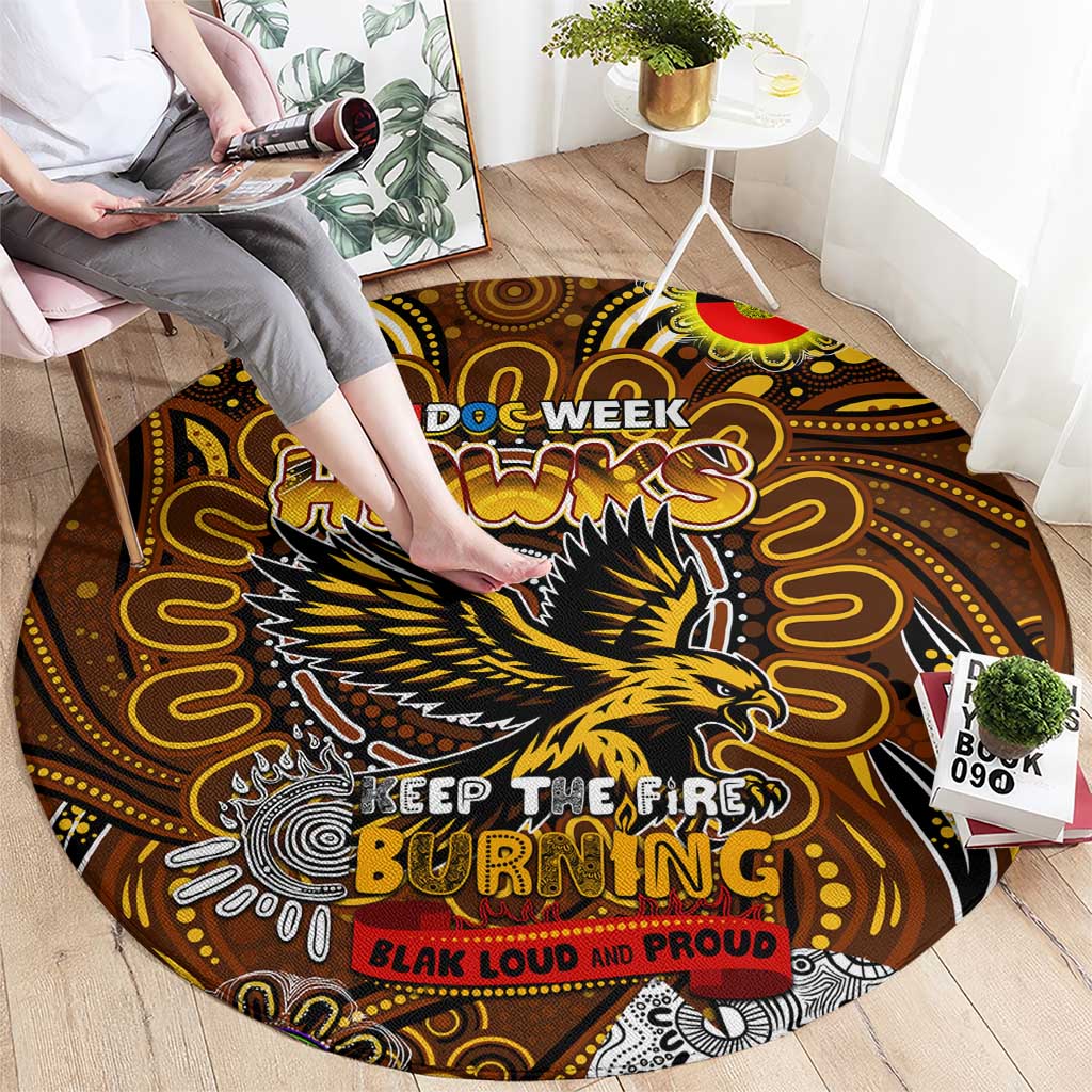 Hawthorn Hawks NAIDOC Week 2024 Round Carpet Mascot Football