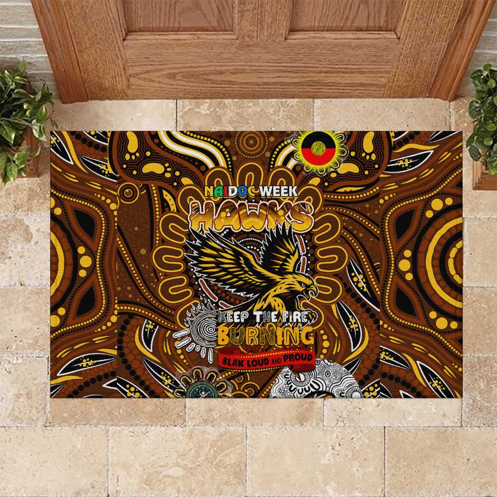 Hawthorn Hawks NAIDOC Week 2024 Rubber Doormat Mascot Football