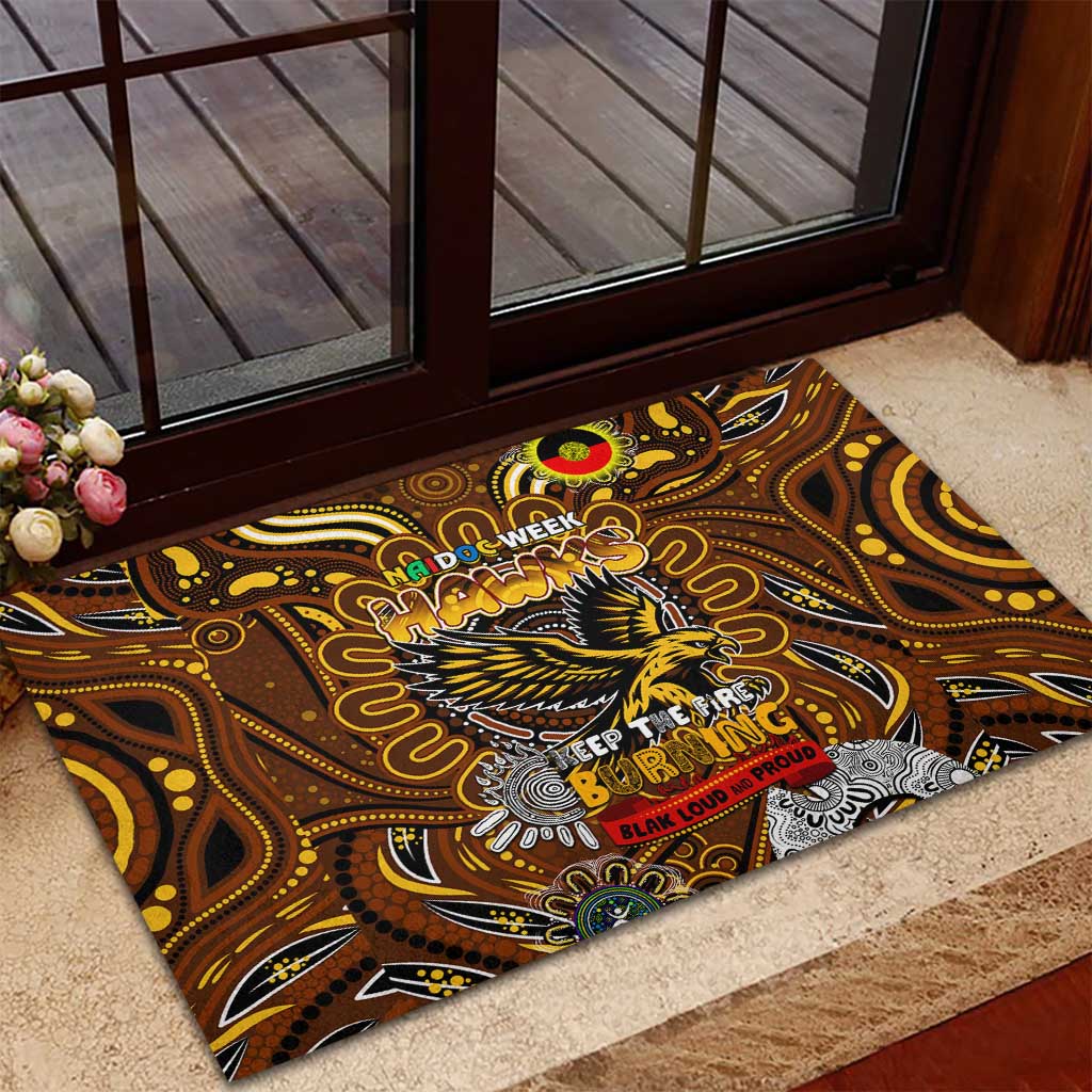 Hawthorn Hawks NAIDOC Week 2024 Rubber Doormat Mascot Football