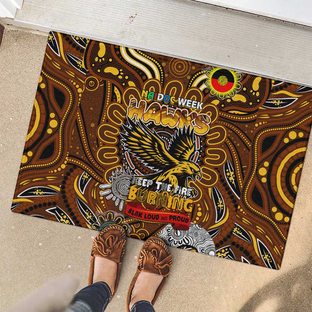 Hawthorn Hawks NAIDOC Week 2024 Rubber Doormat Mascot Football