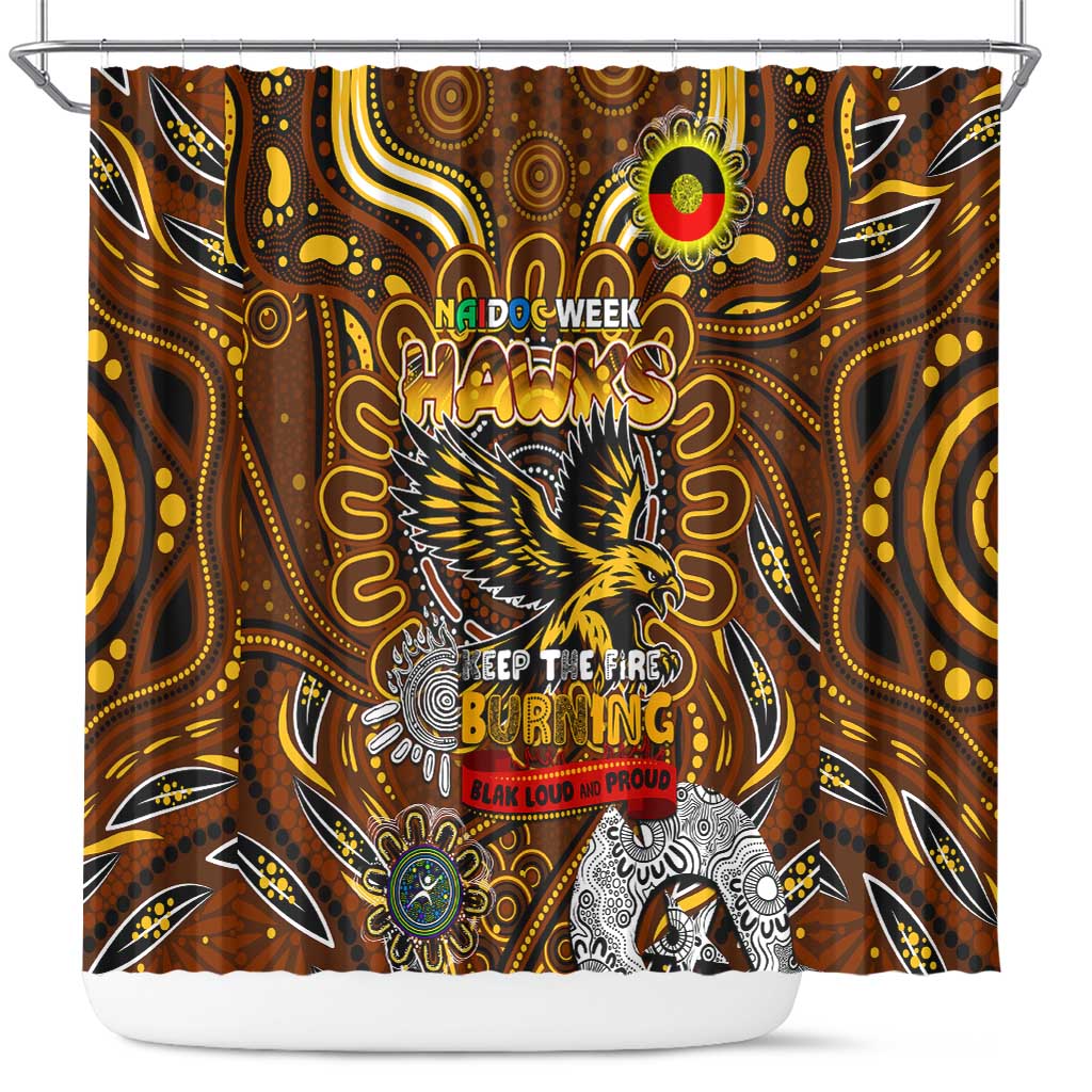 Hawthorn Hawks NAIDOC Week 2024 Shower Curtain Mascot Football