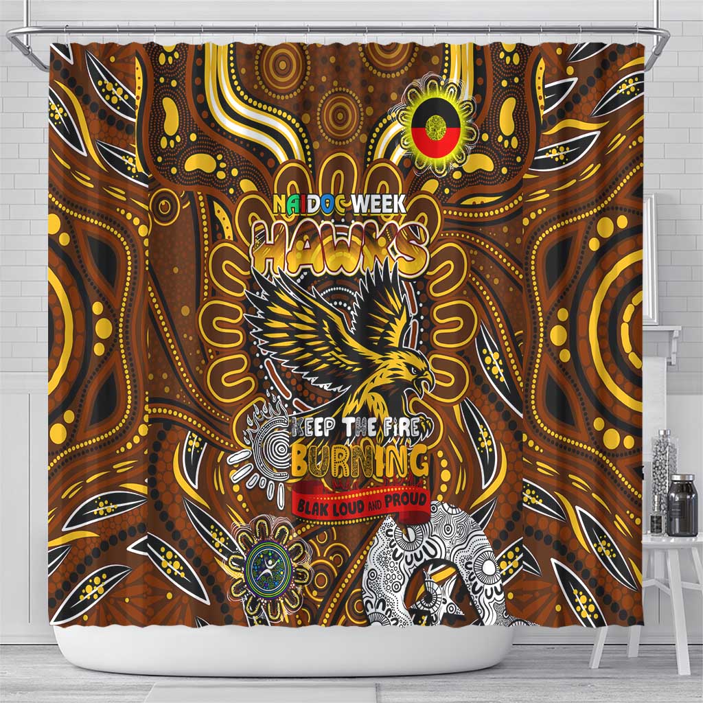 Hawthorn Hawks NAIDOC Week 2024 Shower Curtain Mascot Football