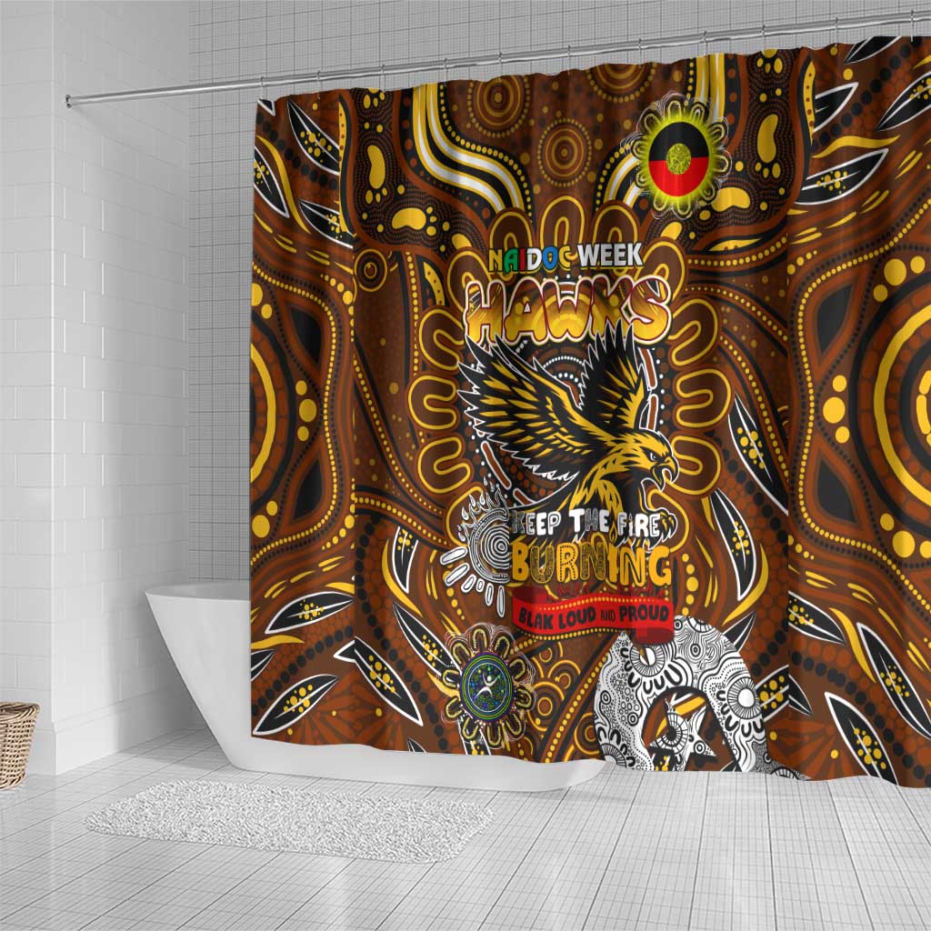 Hawthorn Hawks NAIDOC Week 2024 Shower Curtain Mascot Football