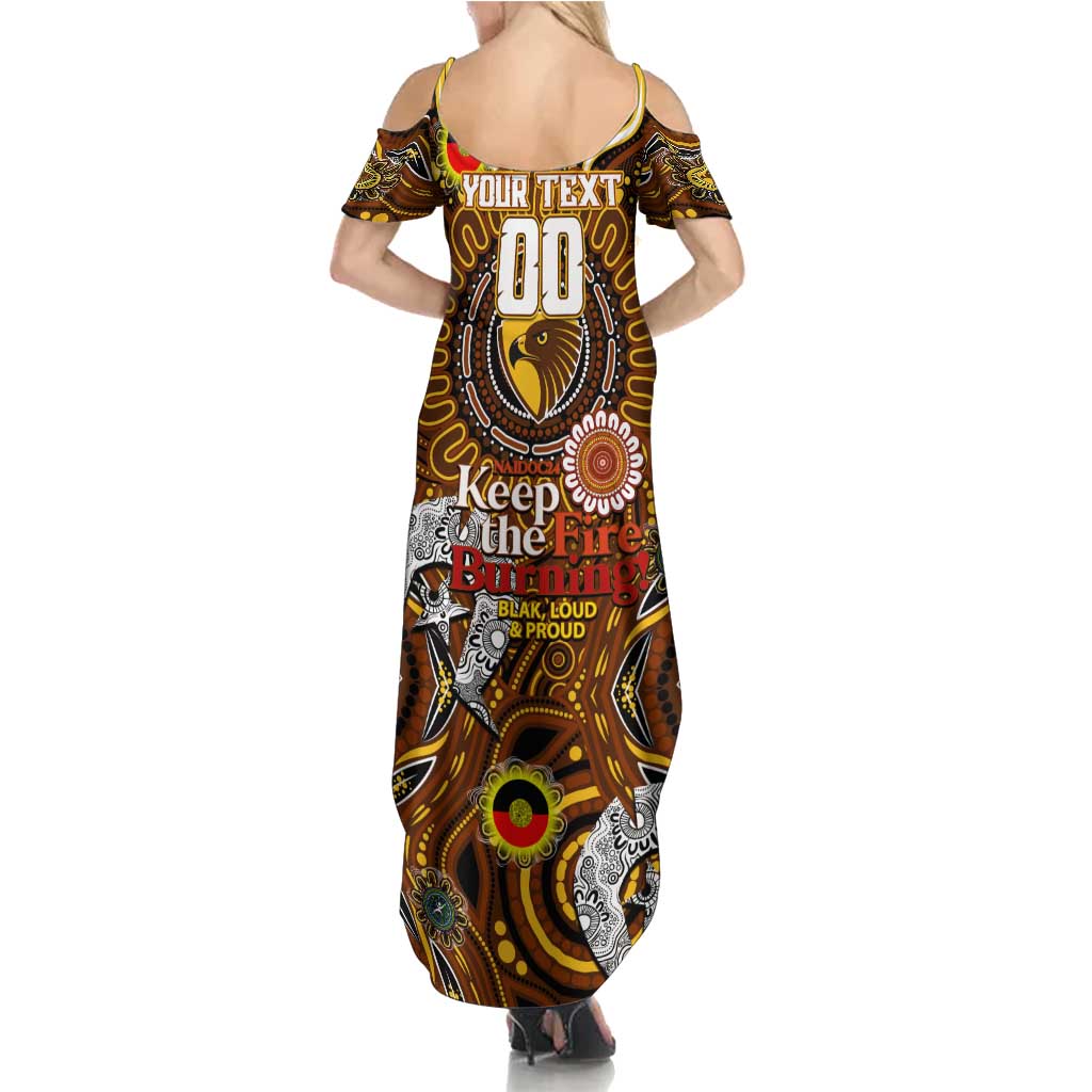 Custom Hawthorn Hawks NAIDOC Week 2024 Summer Maxi Dress Mascot Football
