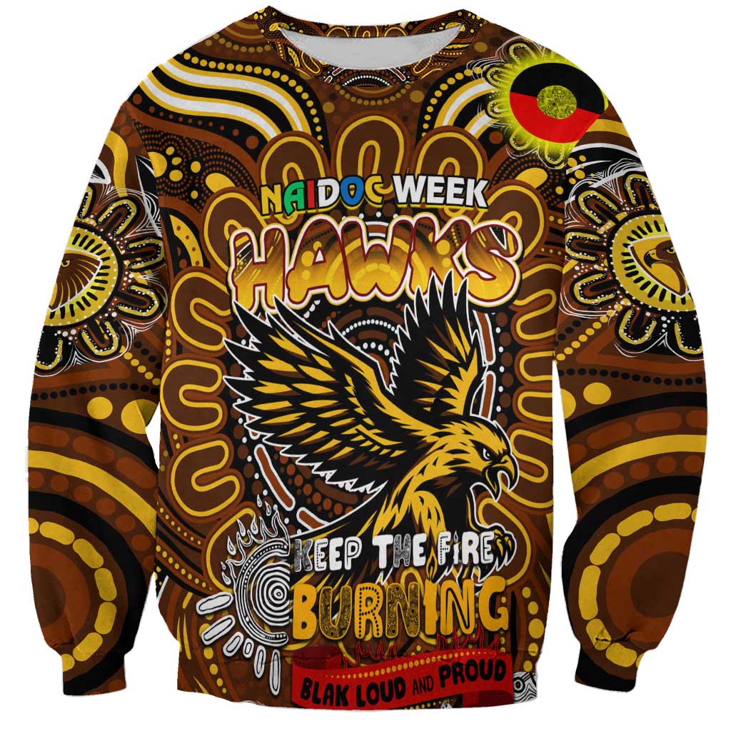 Custom Hawthorn Hawks NAIDOC Week 2024 Sweatshirt Mascot Football