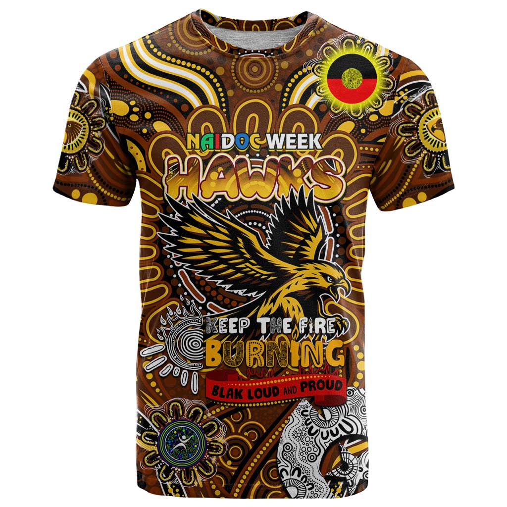 Custom Hawthorn Hawks NAIDOC Week 2024 T Shirt Mascot Football