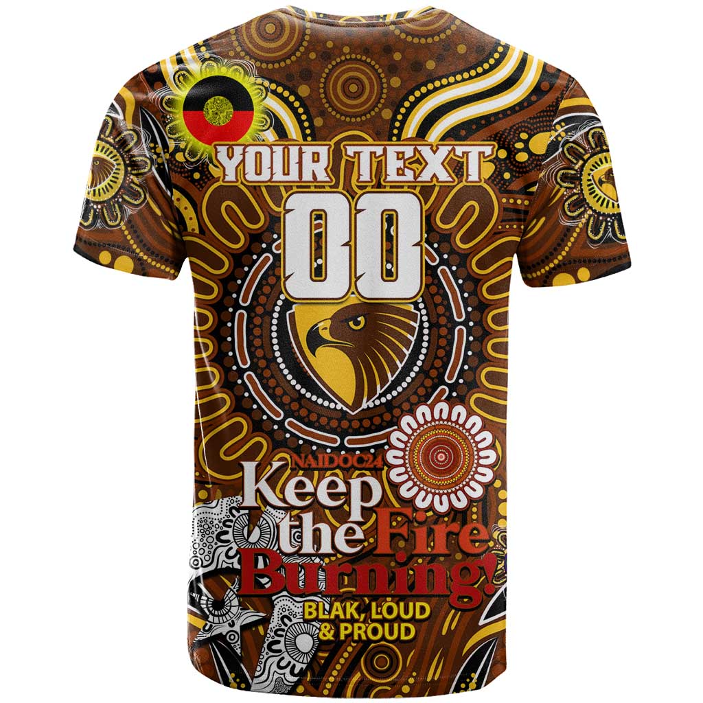 Custom Hawthorn Hawks NAIDOC Week 2024 T Shirt Mascot Football