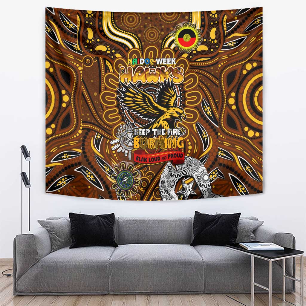 Hawthorn Hawks NAIDOC Week 2024 Tapestry Mascot Football