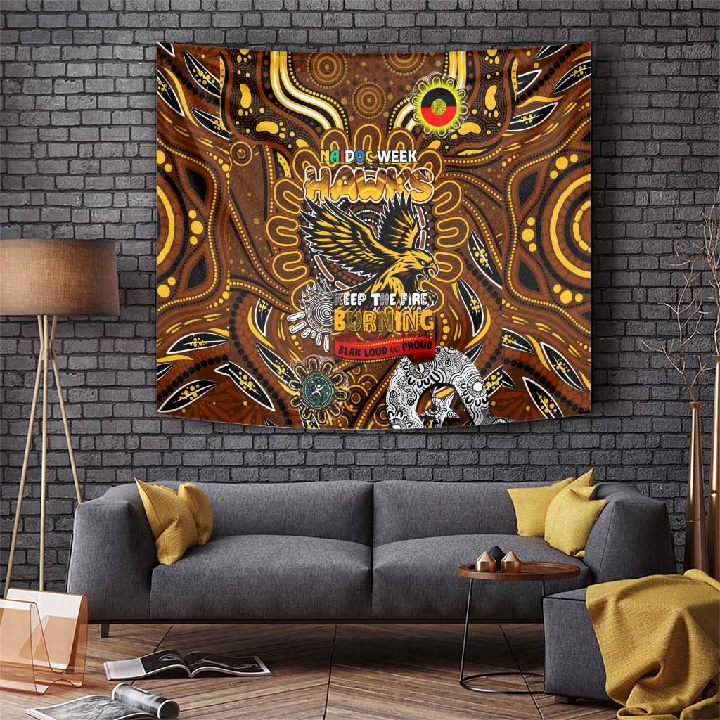 Hawthorn Hawks NAIDOC Week 2024 Tapestry Mascot Football