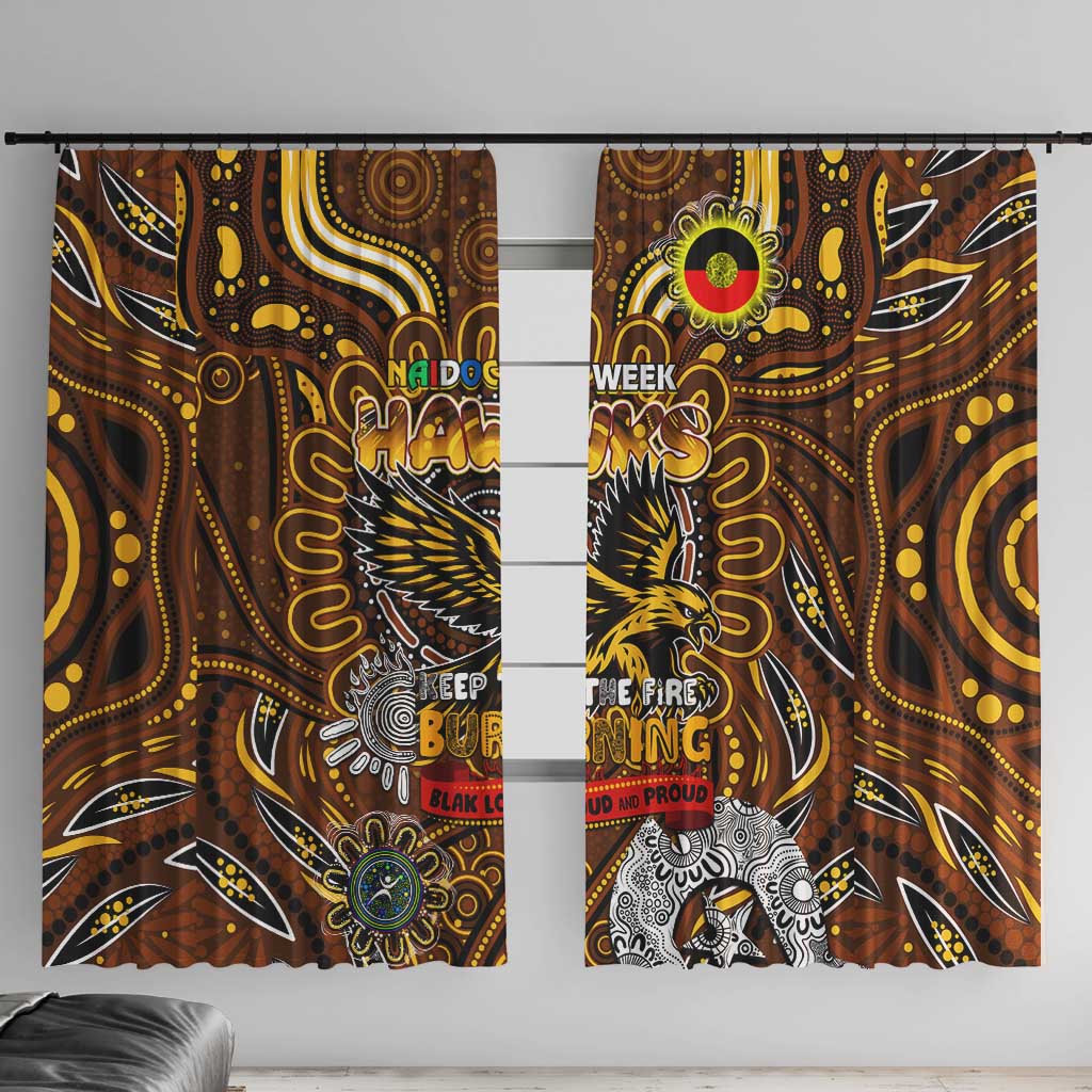 Hawthorn Hawks NAIDOC Week 2024 Window Curtain Mascot Football