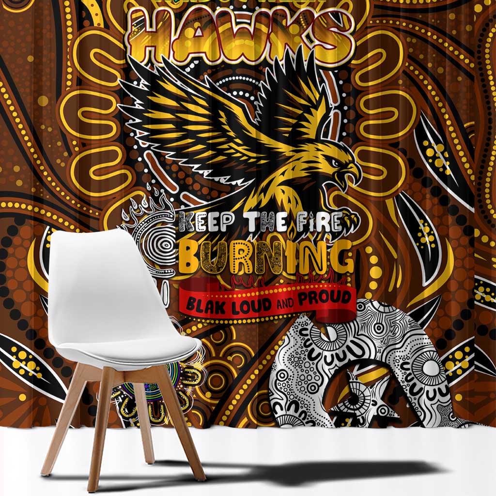Hawthorn Hawks NAIDOC Week 2024 Window Curtain Mascot Football