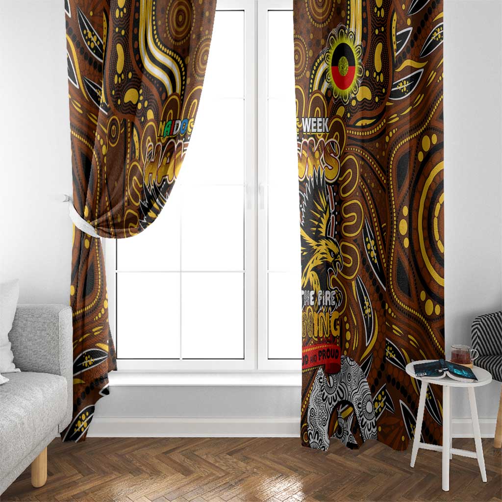 Hawthorn Hawks NAIDOC Week 2024 Window Curtain Mascot Football