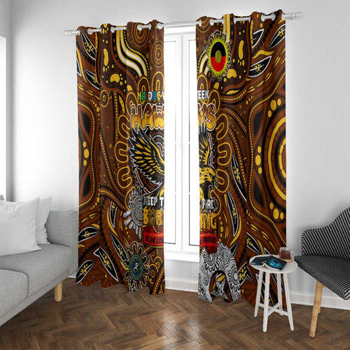Hawthorn Hawks NAIDOC Week 2024 Window Curtain Mascot Football