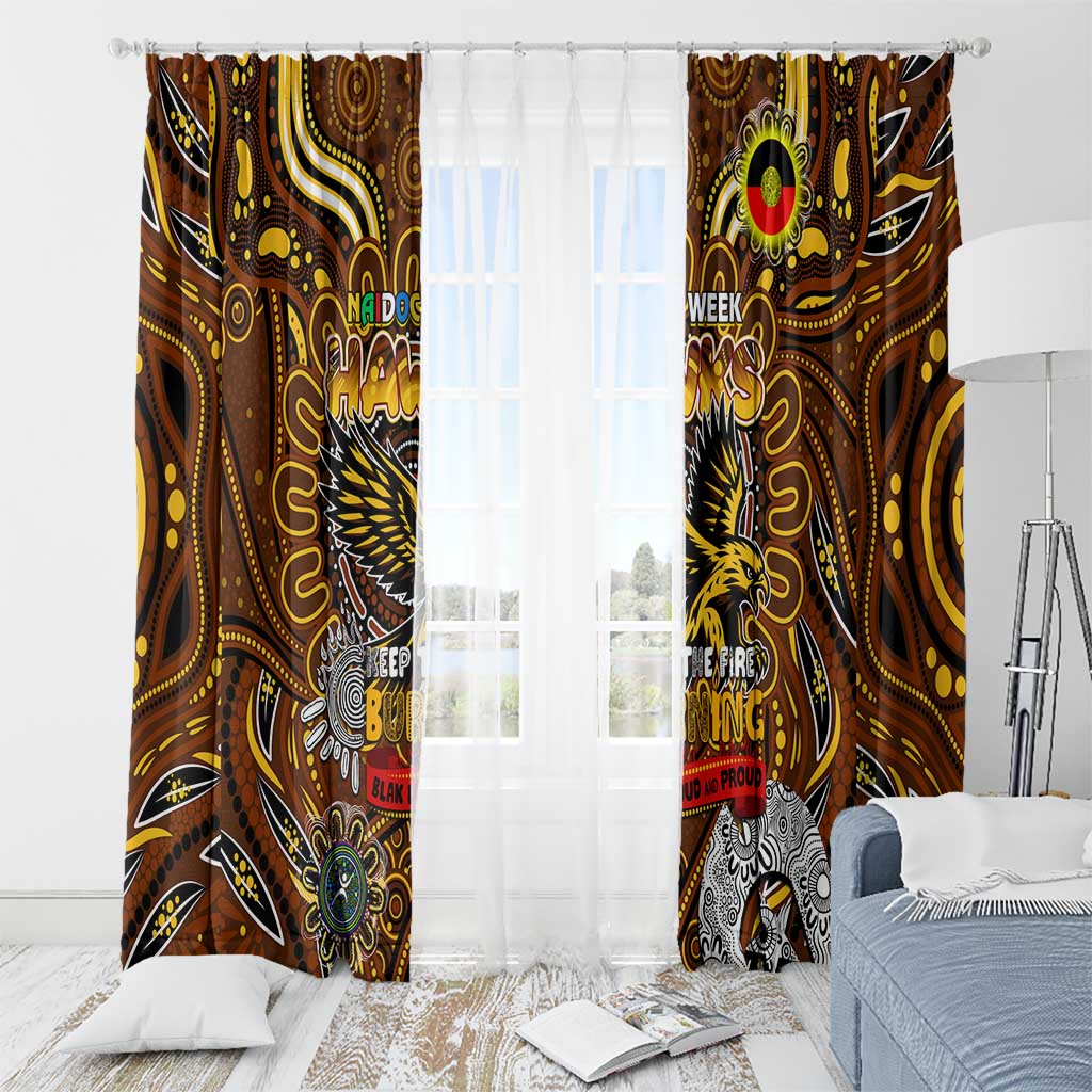 Hawthorn Hawks NAIDOC Week 2024 Window Curtain Mascot Football