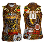 Custom Hawthorn Hawks NAIDOC Week 2024 Women Sleeveless Polo Shirt Mascot Football