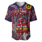 Custom Melbourne Demons NAIDOC Week 2024 Baseball Jersey Mascot Football