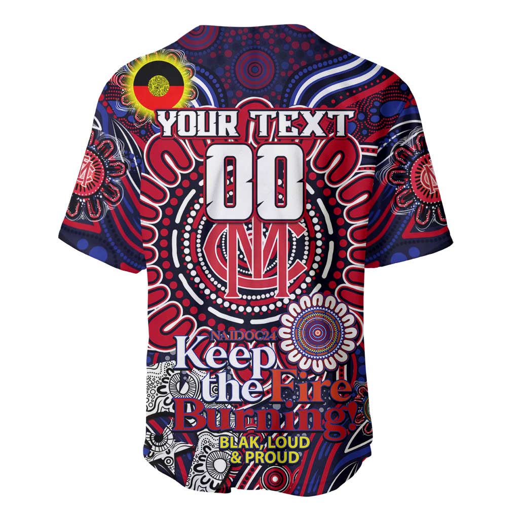 Custom Melbourne Demons NAIDOC Week 2024 Baseball Jersey Mascot Football