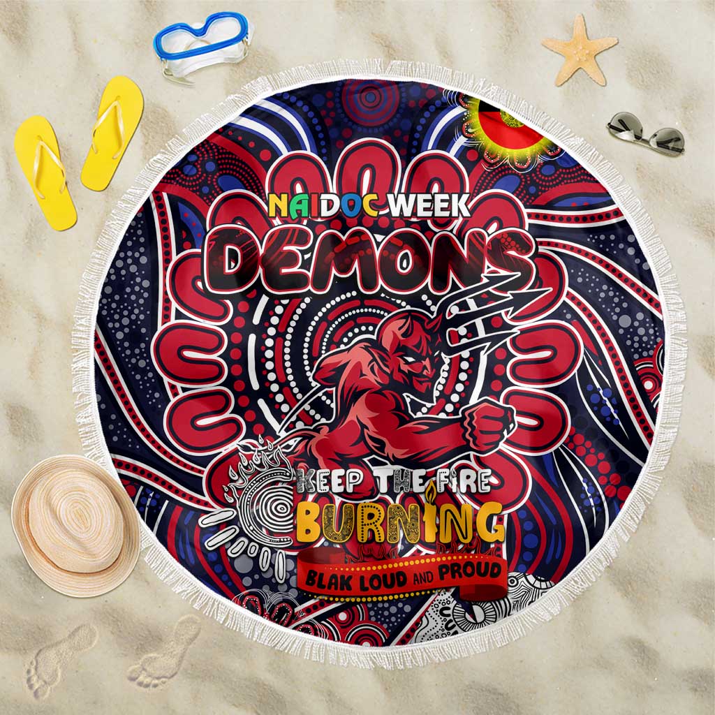 Melbourne Demons NAIDOC Week 2024 Beach Blanket Mascot Football