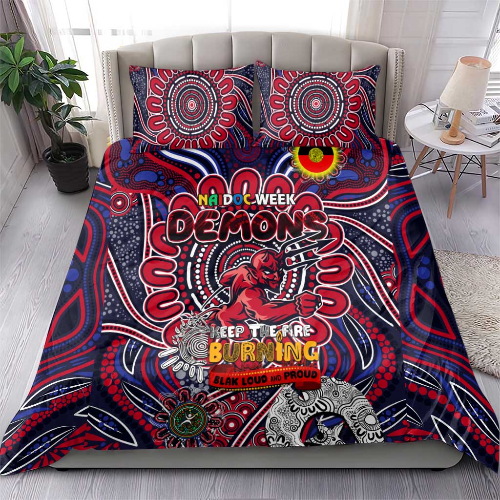 Melbourne Demons NAIDOC Week 2024 Bedding Set Mascot Football