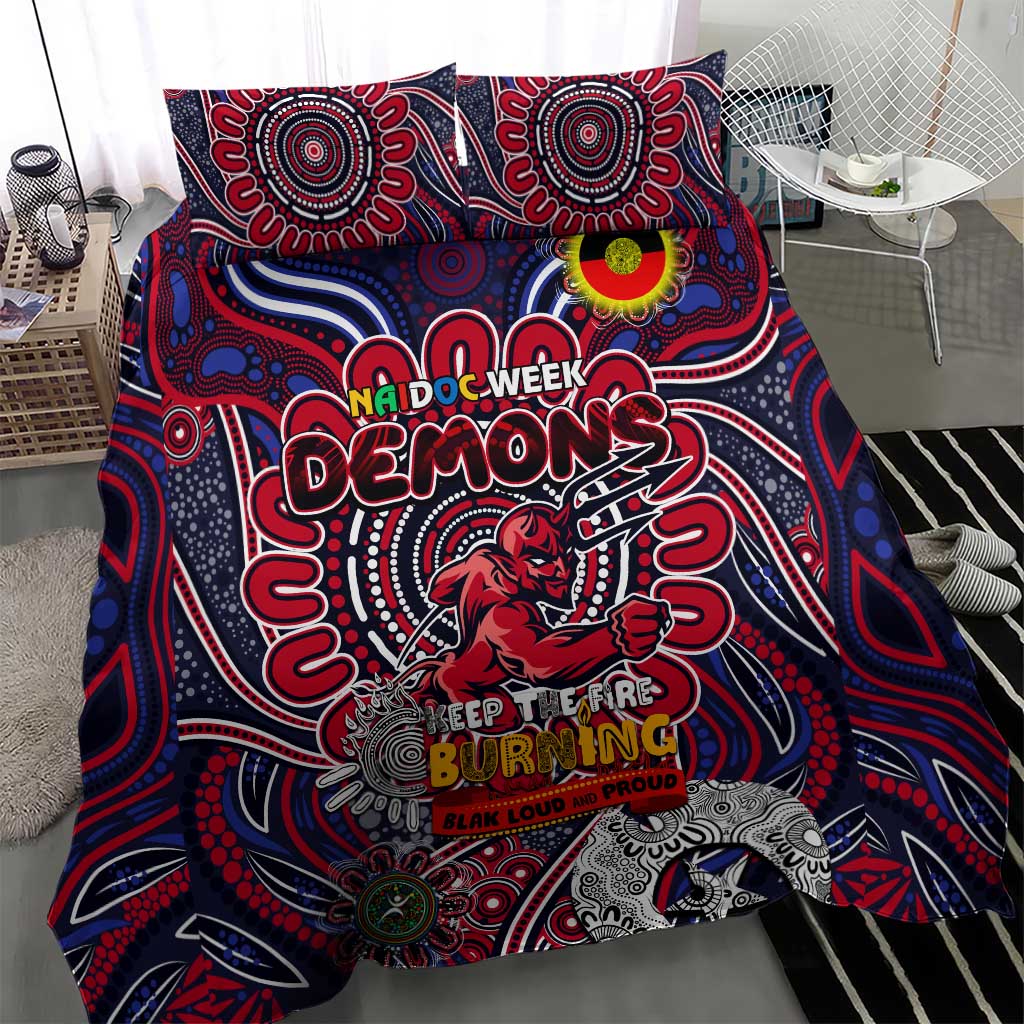 Melbourne Demons NAIDOC Week 2024 Bedding Set Mascot Football