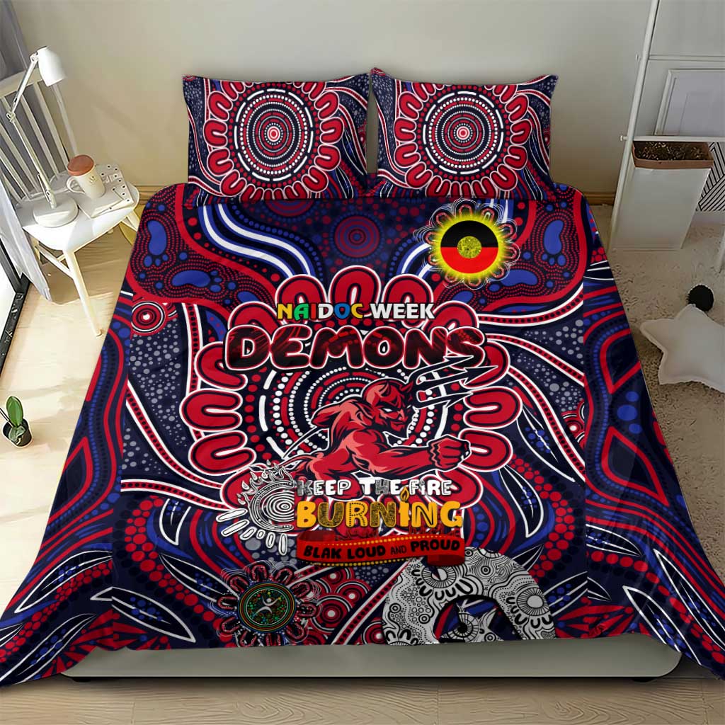 Melbourne Demons NAIDOC Week 2024 Bedding Set Mascot Football