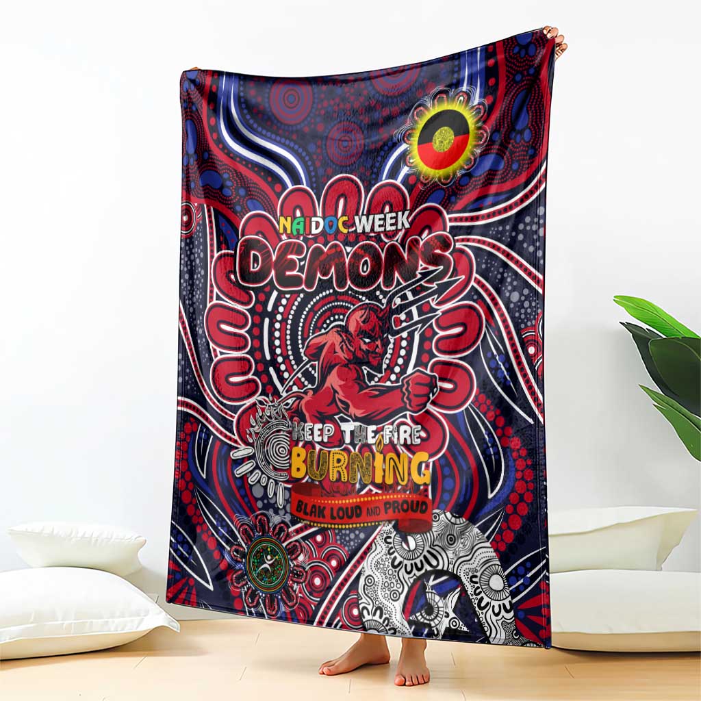 Melbourne Demons NAIDOC Week 2024 Blanket Mascot Football