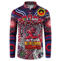 Custom Melbourne Demons NAIDOC Week 2024 Button Sweatshirt Mascot Football