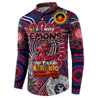 Custom Melbourne Demons NAIDOC Week 2024 Button Sweatshirt Mascot Football