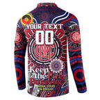 Custom Melbourne Demons NAIDOC Week 2024 Button Sweatshirt Mascot Football