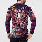 Custom Melbourne Demons NAIDOC Week 2024 Button Sweatshirt Mascot Football