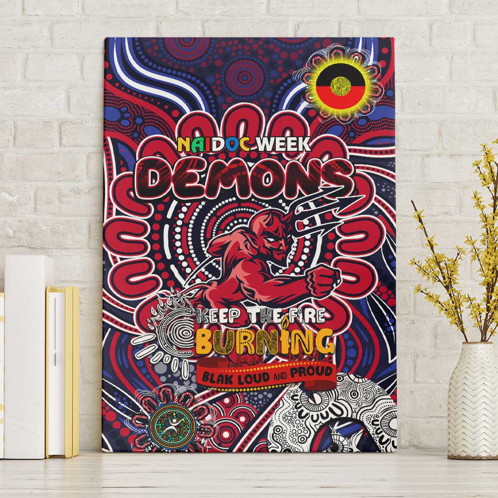 Melbourne Demons NAIDOC Week 2024 Canvas Wall Art Mascot Football