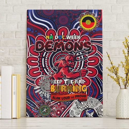 Melbourne Demons NAIDOC Week 2024 Canvas Wall Art Mascot Football