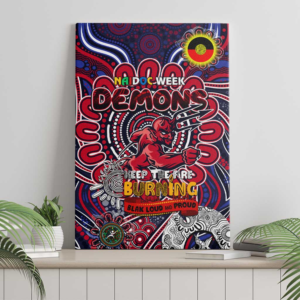 Melbourne Demons NAIDOC Week 2024 Canvas Wall Art Mascot Football