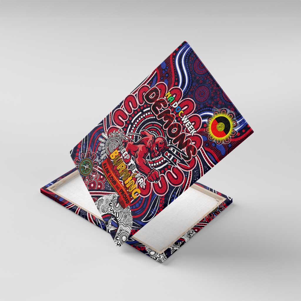 Melbourne Demons NAIDOC Week 2024 Canvas Wall Art Mascot Football