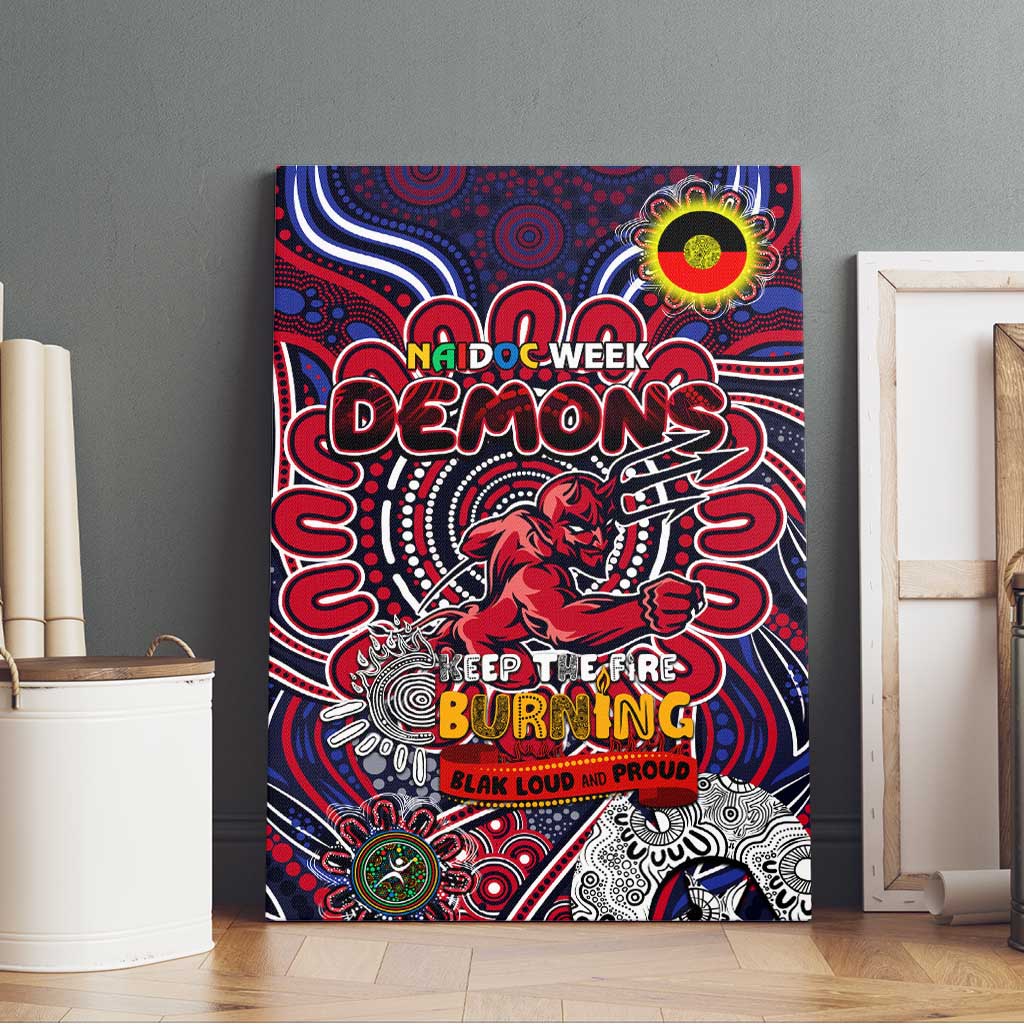 Melbourne Demons NAIDOC Week 2024 Canvas Wall Art Mascot Football