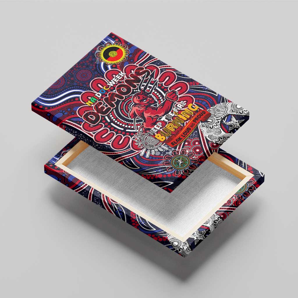 Melbourne Demons NAIDOC Week 2024 Canvas Wall Art Mascot Football