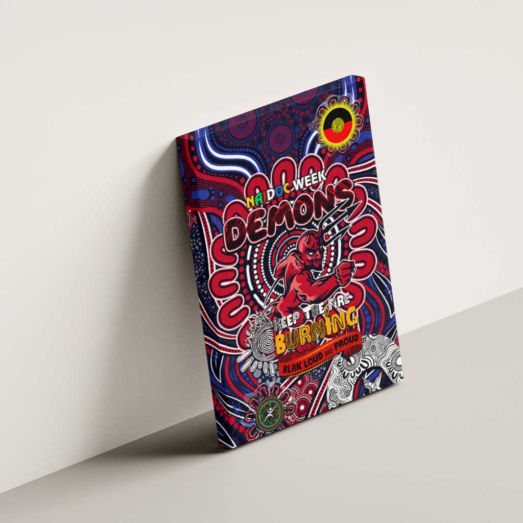 Melbourne Demons NAIDOC Week 2024 Canvas Wall Art Mascot Football