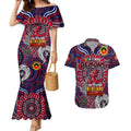 Custom Melbourne Demons NAIDOC Week 2024 Couples Matching Mermaid Dress and Hawaiian Shirt Mascot Football