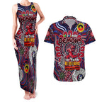 Custom Melbourne Demons NAIDOC Week 2024 Couples Matching Tank Maxi Dress and Hawaiian Shirt Mascot Football